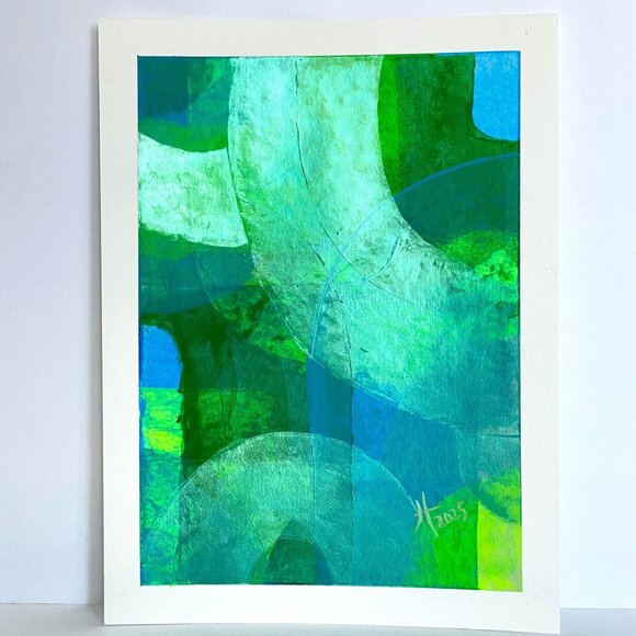 Intersectionality 3 Original Abstract Acrylic Painting 11x14in Mat Frame Ready - Picture 6 of 8